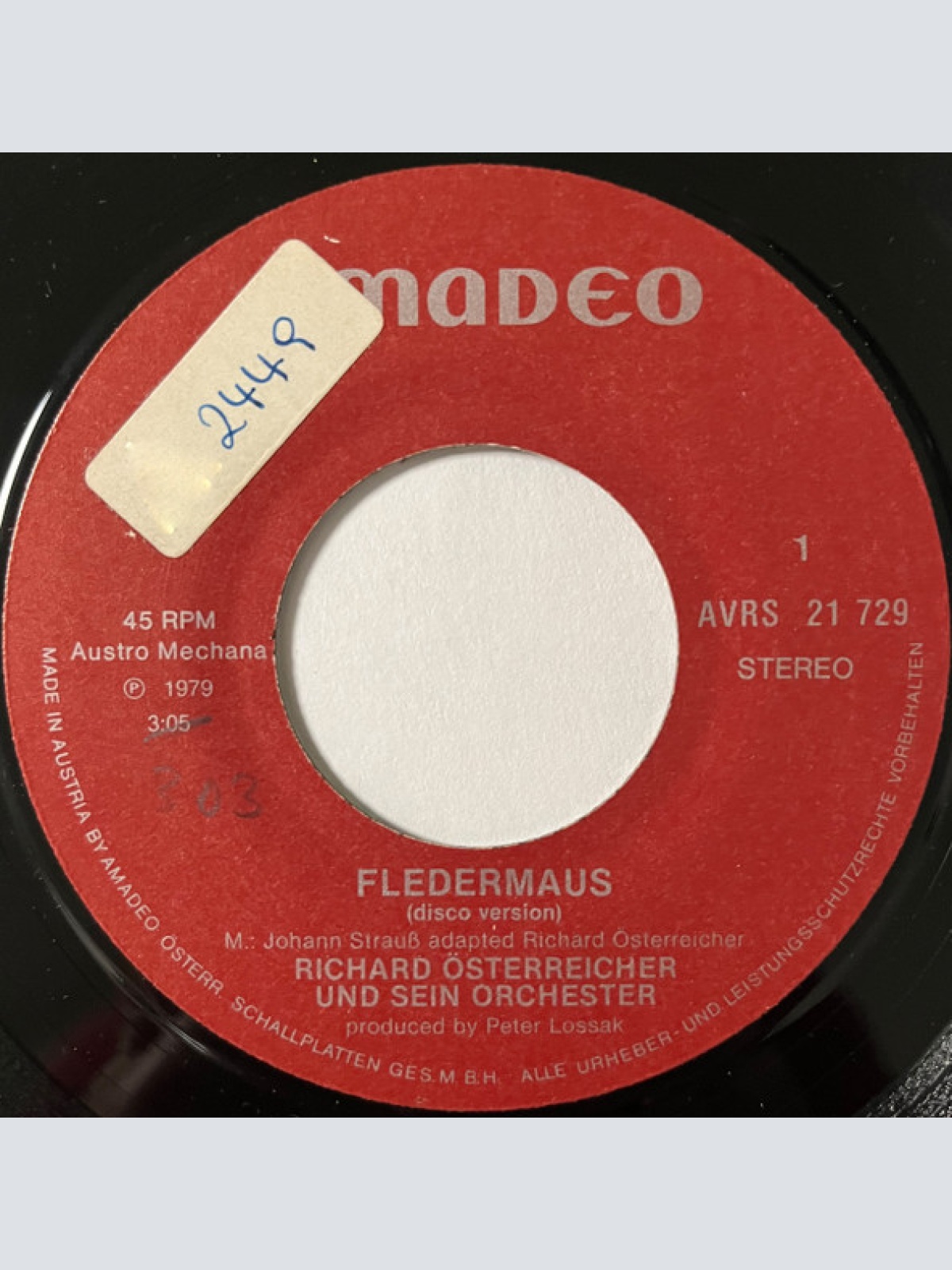 Vinyl / Richard Österreicher Und Sein Orchester - Fledermaus (Disco Version)