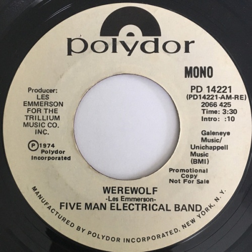 Vinyl / Five Man Electrical Band - Werewolf
