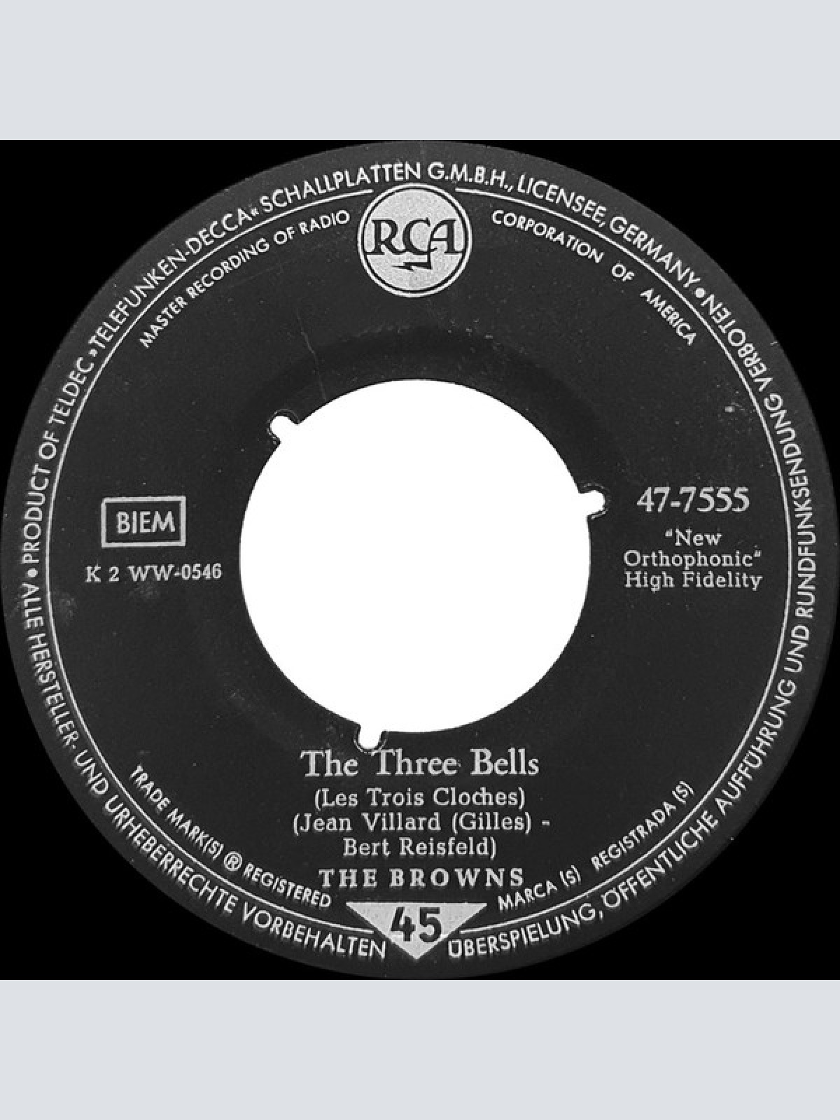 Vinyl / The Browns (3) - The Three Bells
