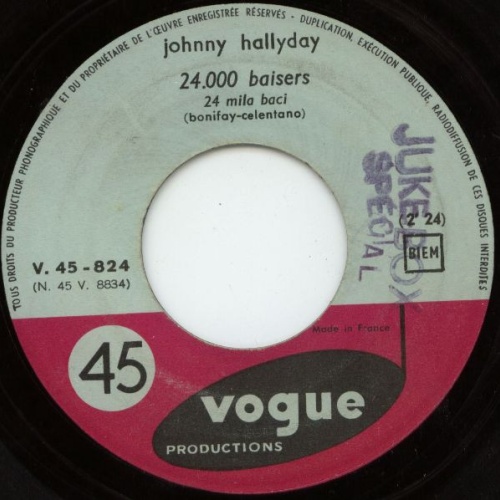Vinyl / Johnny Hallyday - 24.000 Baisers / Tu Es Là