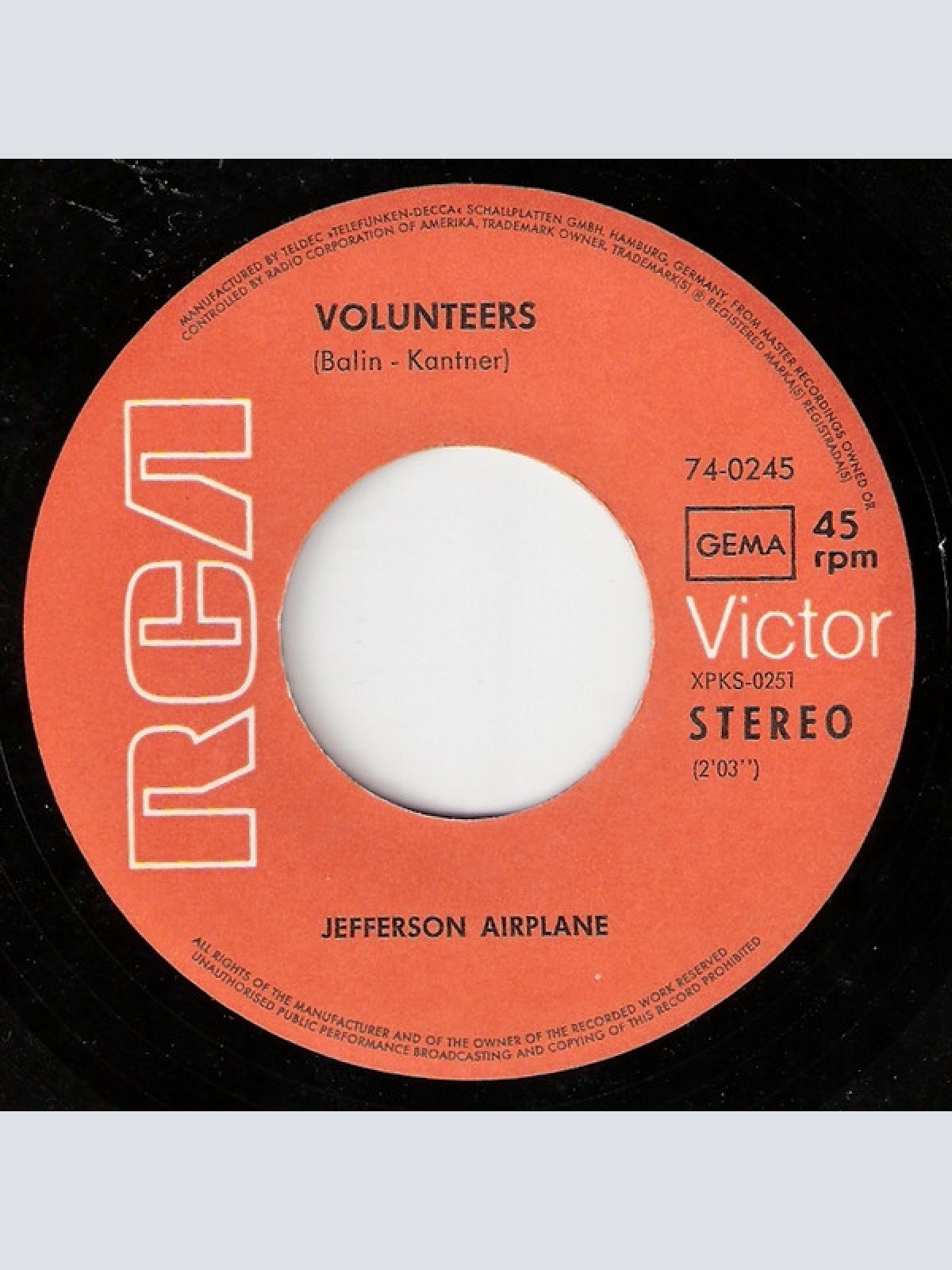 Vinyl / Jefferson Airplane - Volunteers