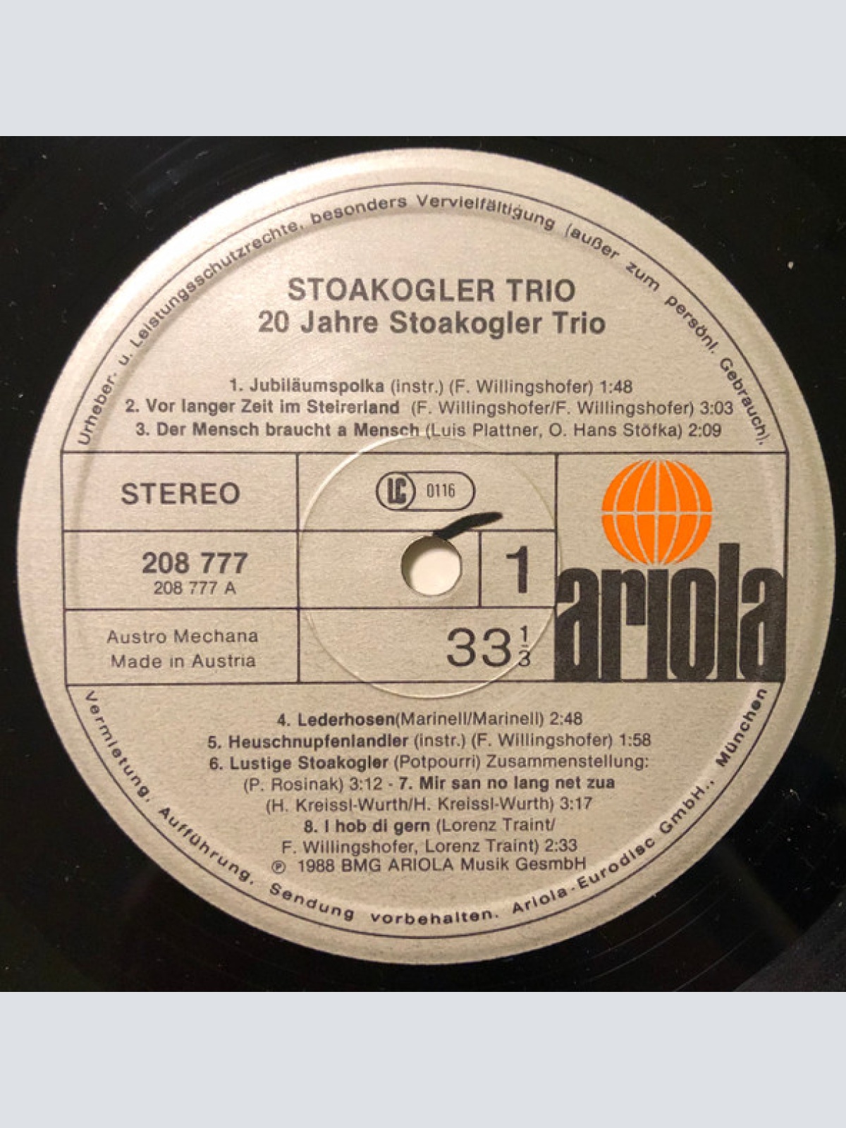 Vinyl / Stoakogler Trio - 20 Jahre Stoakogler Trio