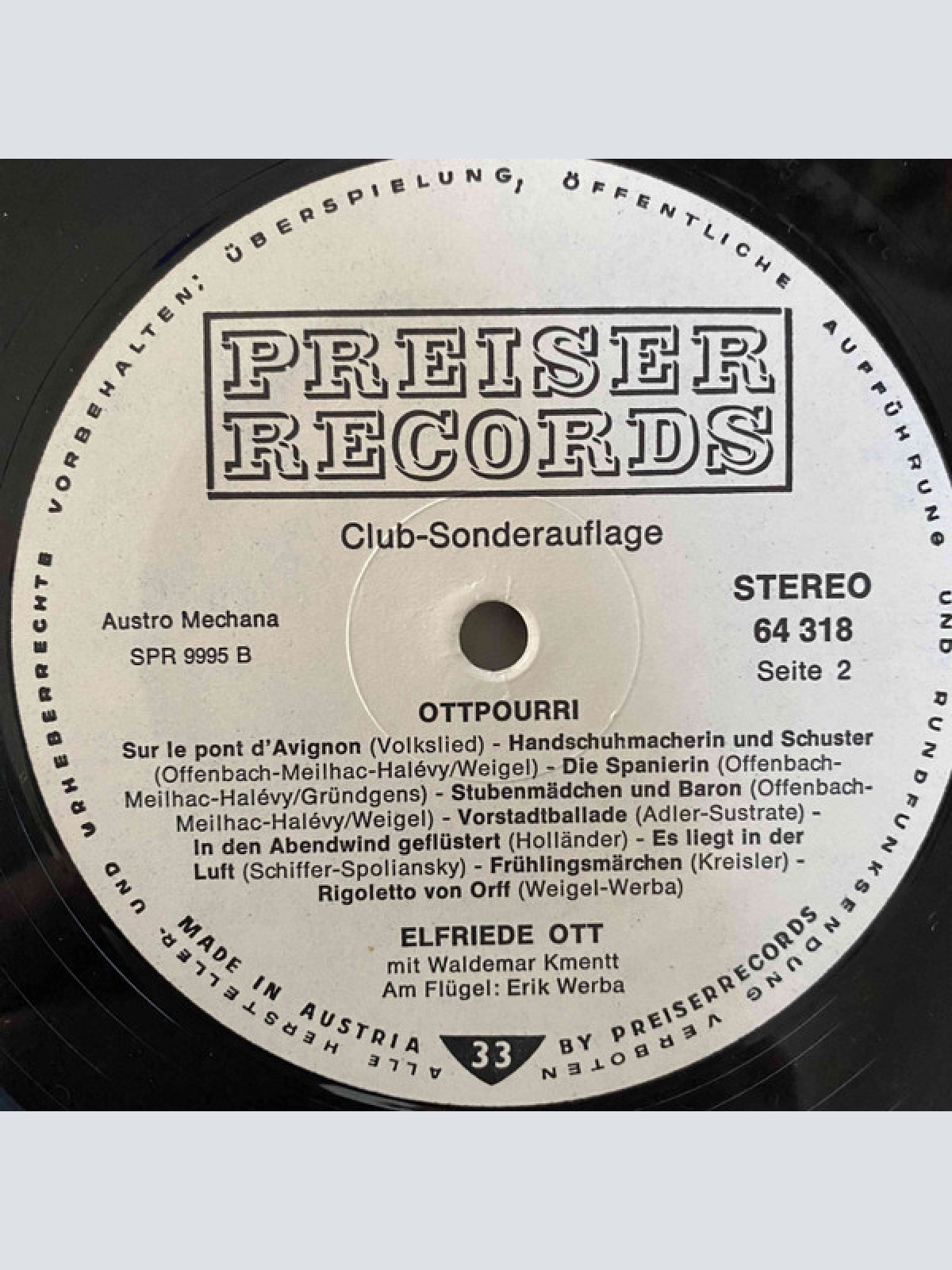 Vinyl / Elfriede Ott - Ottpourri - Die Zuckerln Aus Fünf Programmen