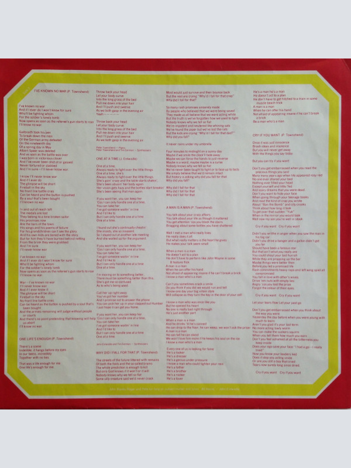 Vinyl / The Who - It's Hard