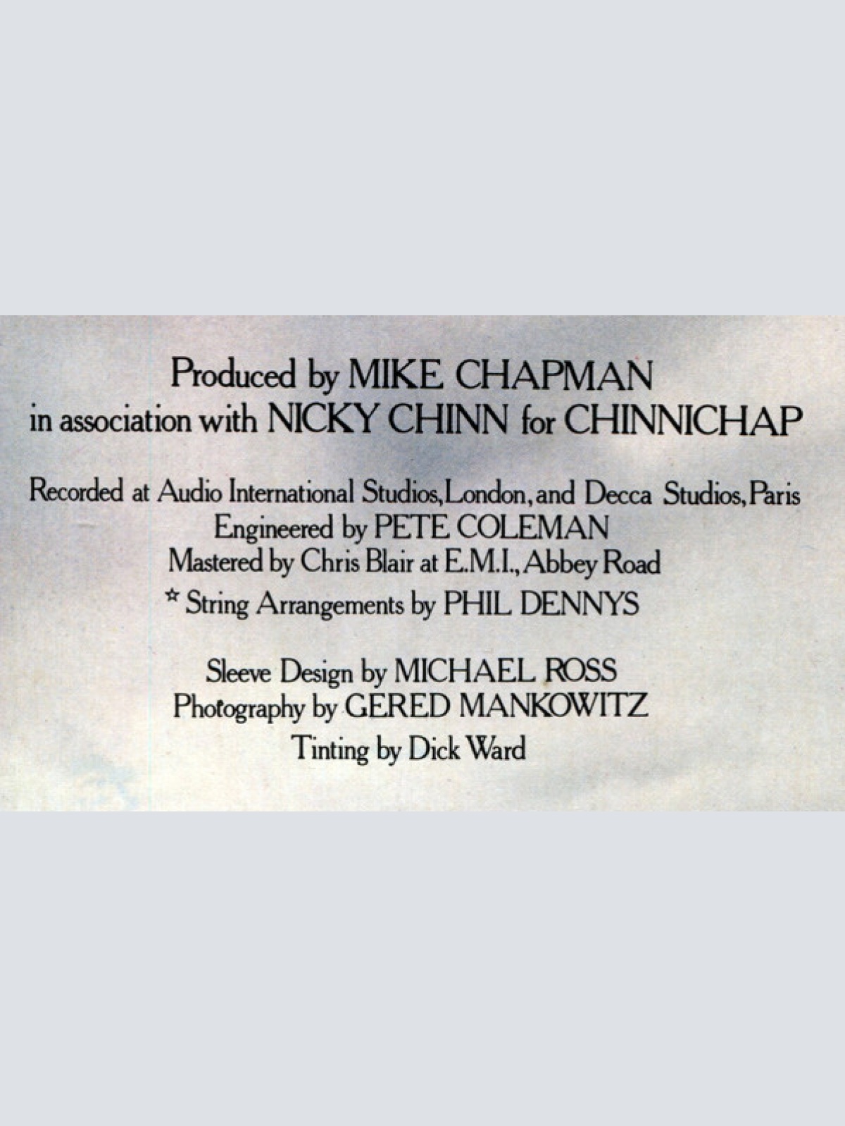 Vinyl / Smokey* - Changing All The Time