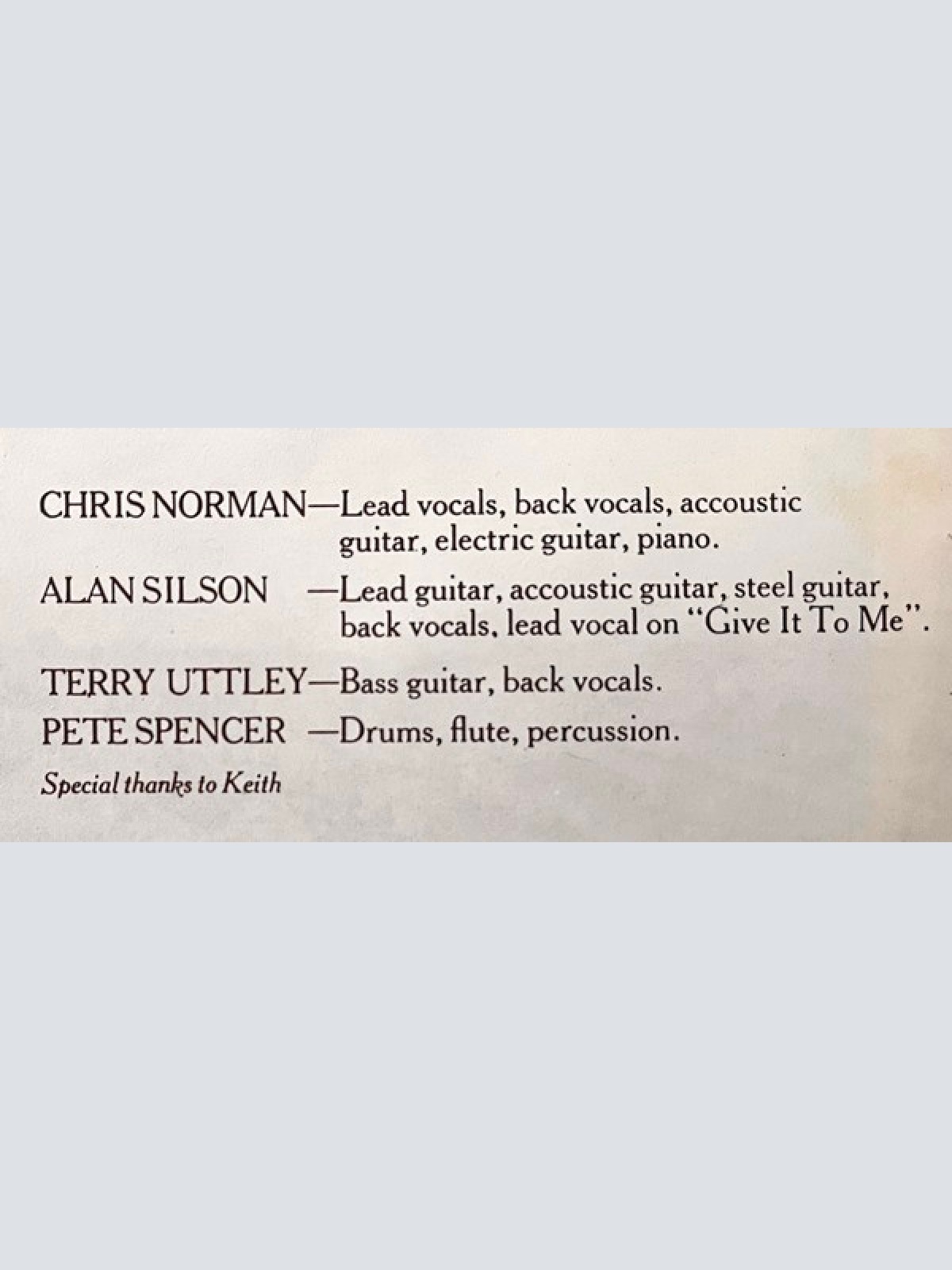 Vinyl / Smokey* - Changing All The Time