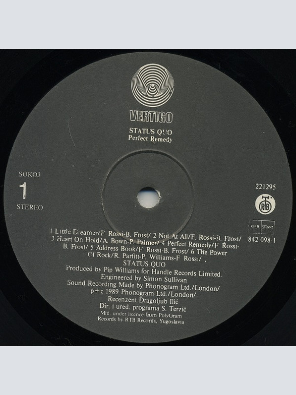 Vinyl / Status Quo - Perfect Remedy