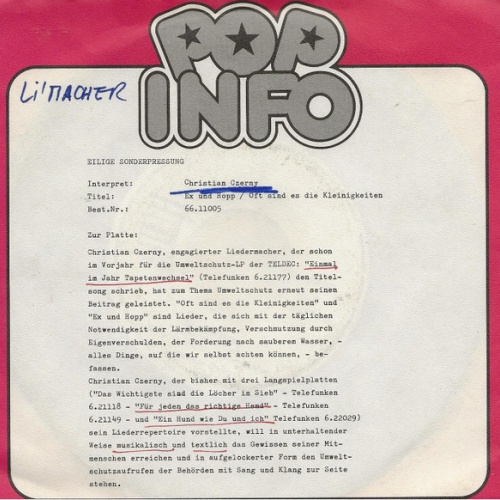 Vinyl / Christian Czerny - Ex Und Hopp