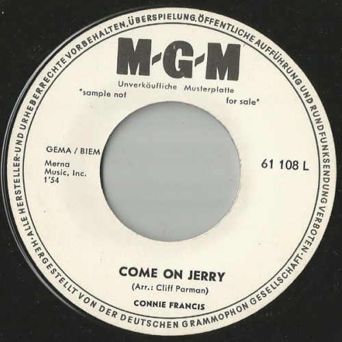 Vinyl / Connie Francis - Come On Jerry