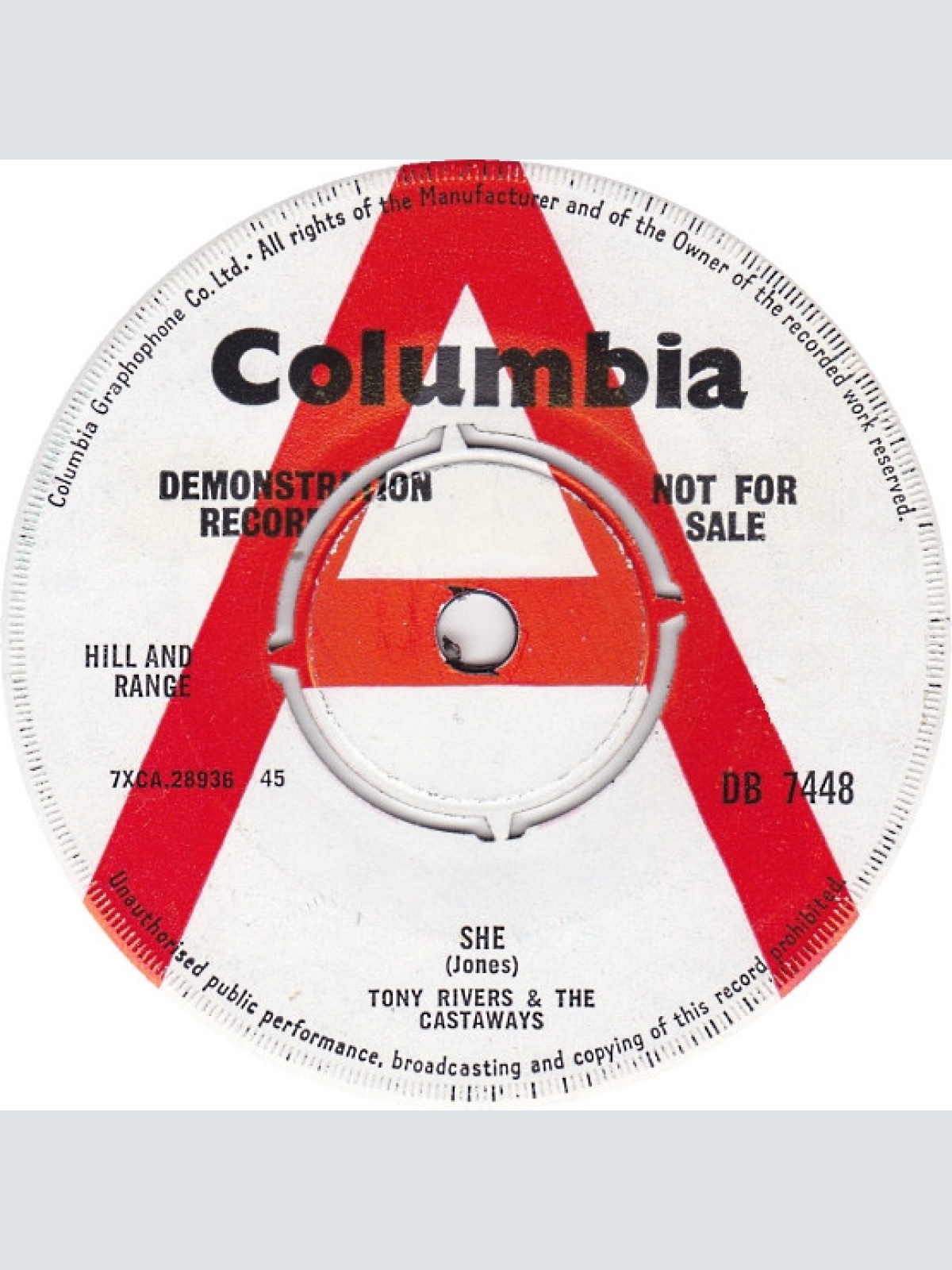 Vinyl / Tony Rivers & The Castaways* - She