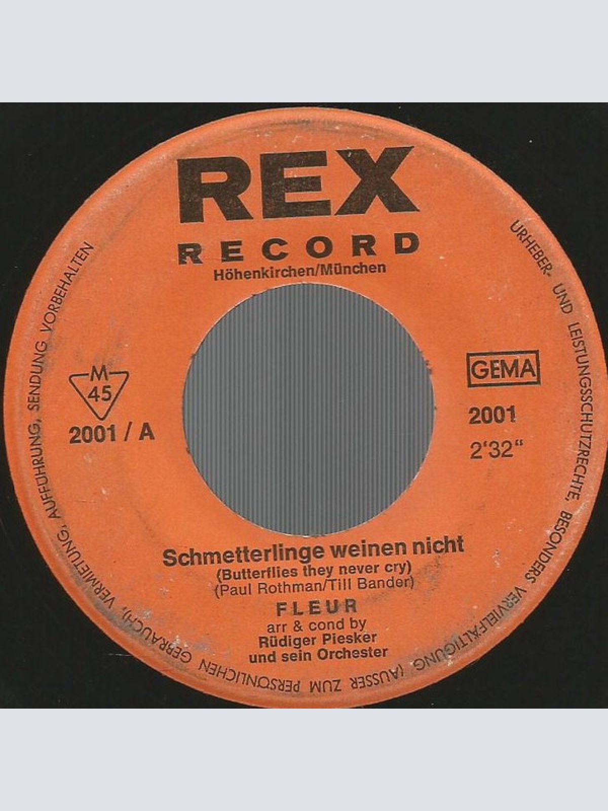 Vinyl / Fleur (5) - Schmetterlinge Weinen Nicht / Bunt Wie Die Blumen