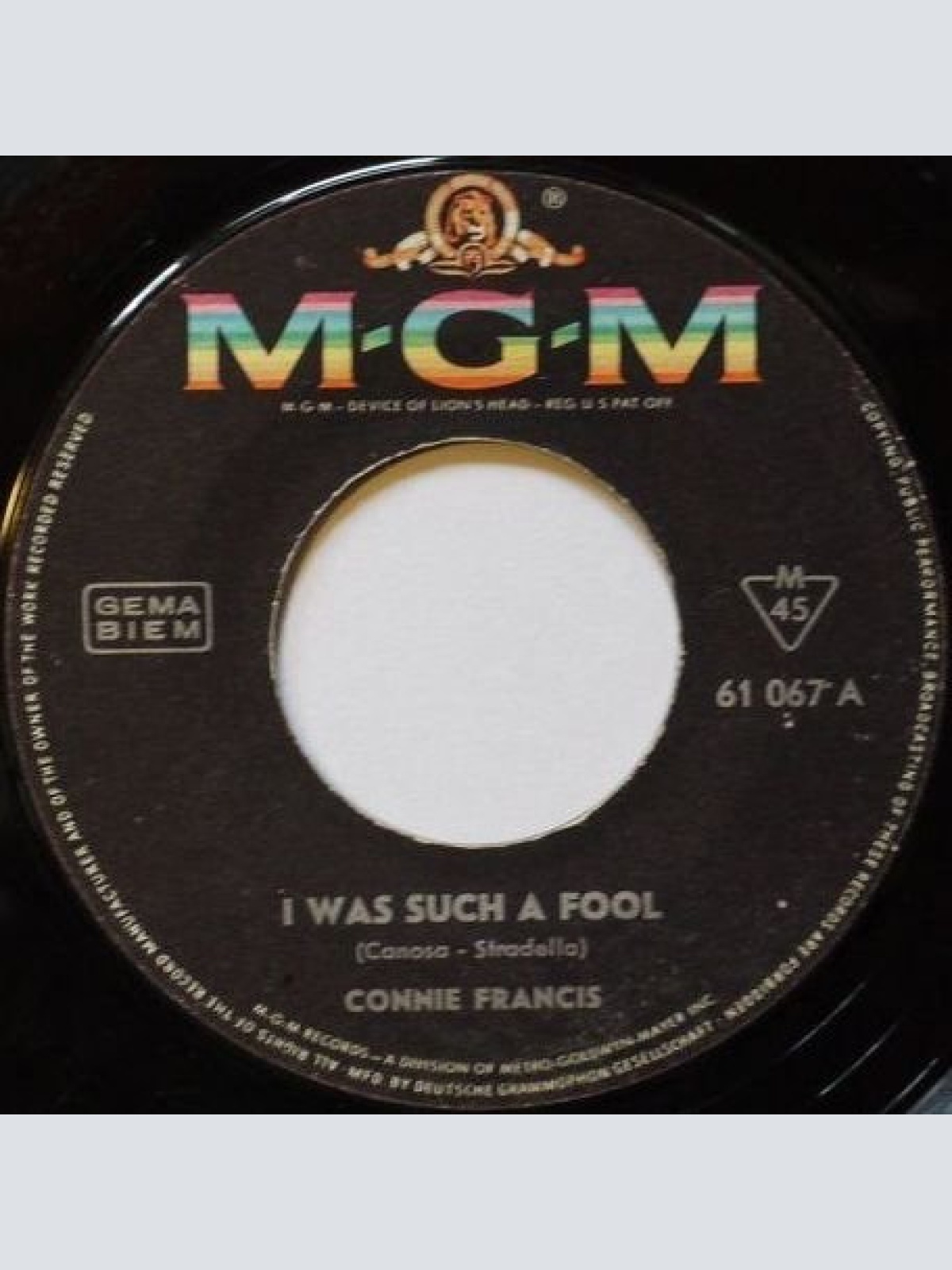 Vinyl / Connie Francis - I Was Such A Fool