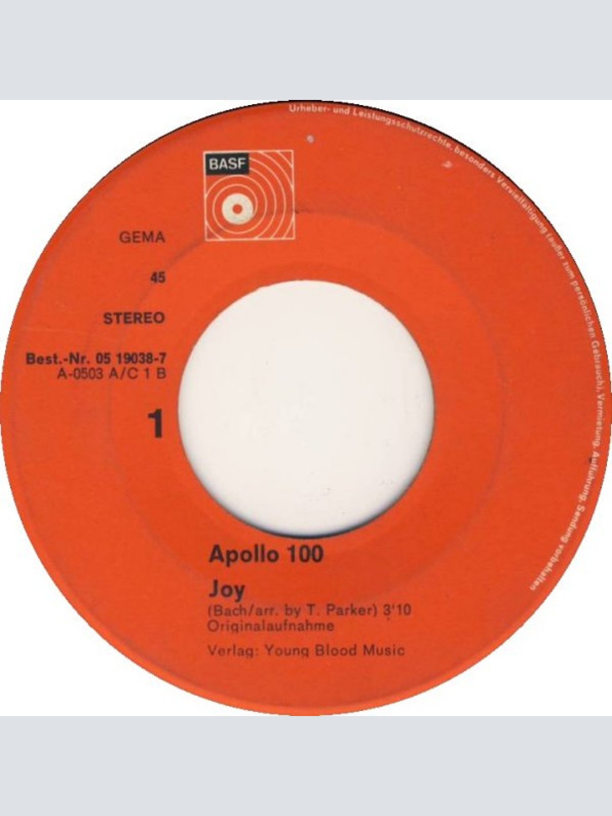 Vinyl / Apollo 100 - Jesu Joy