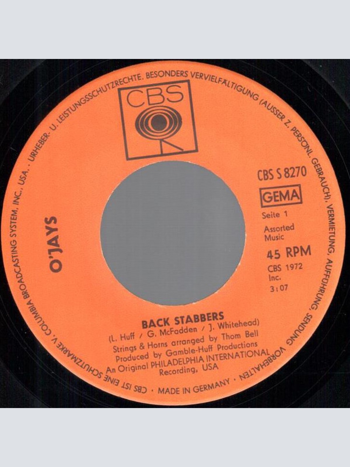 Vinyl / O'Jays* - Back Stabbers