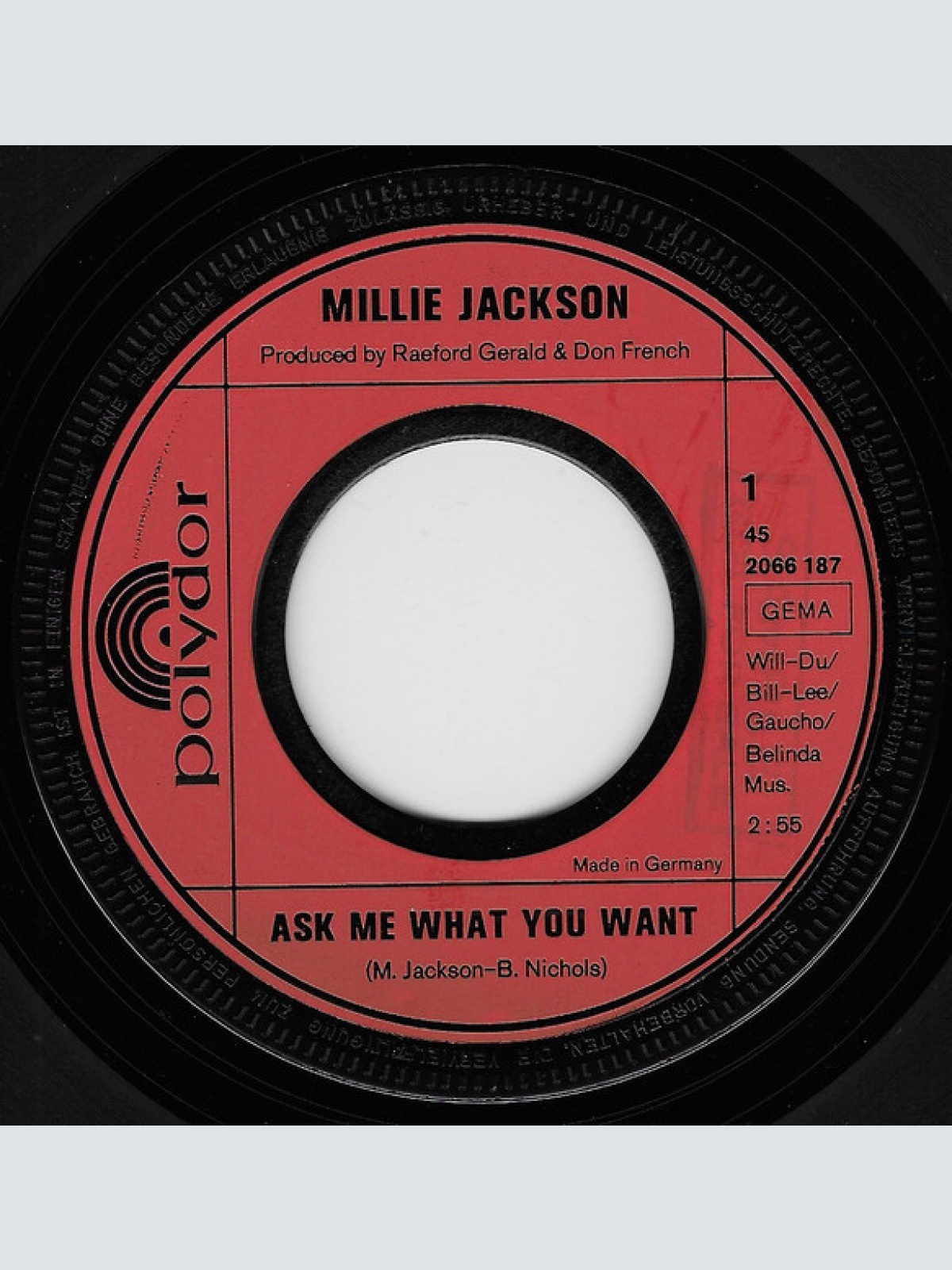 Vinyl / Millie Jackson - Ask Me What You Want / I Just Can't Stand It