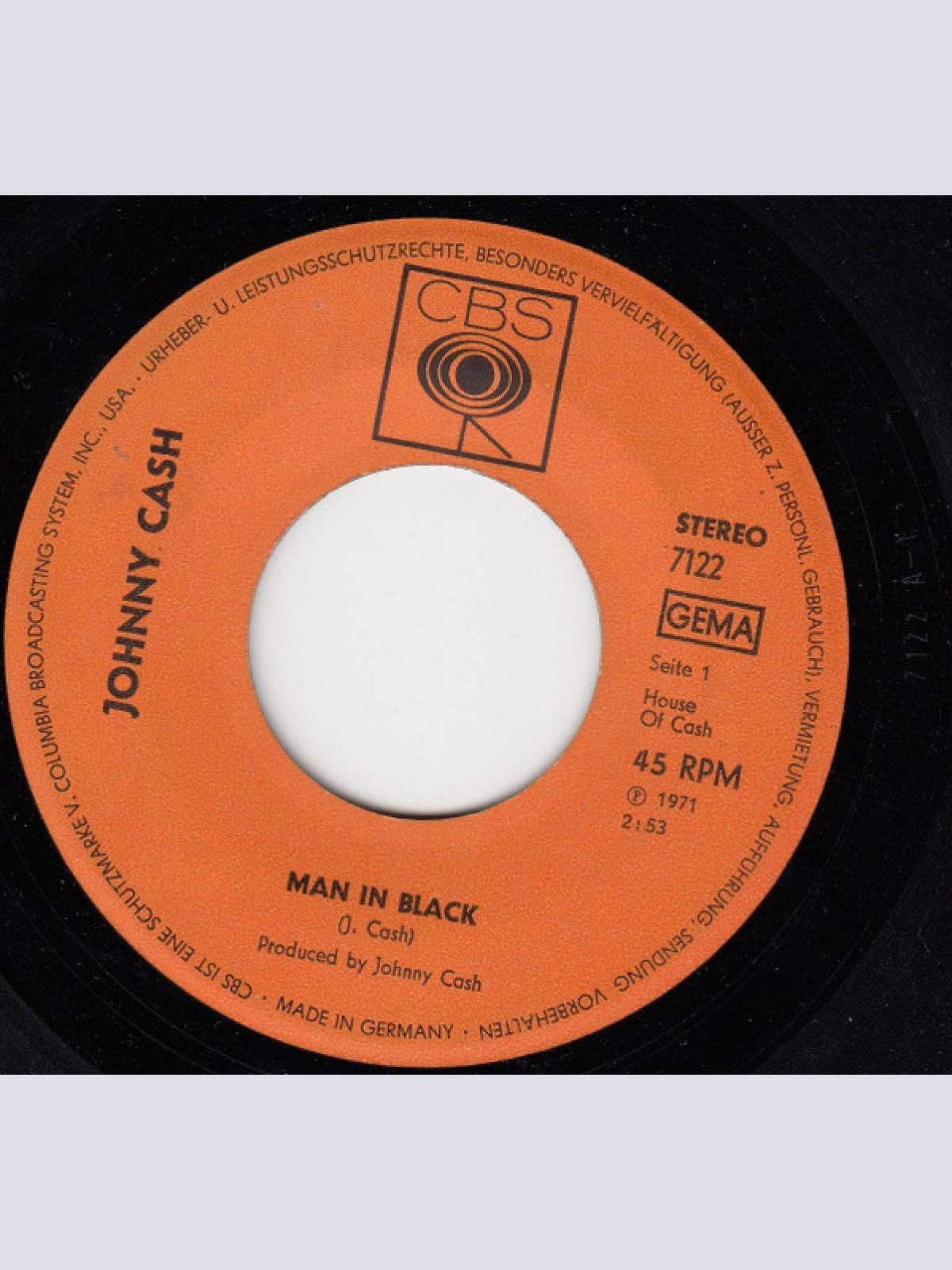 Vinyl / Johnny Cash - Man In Black
