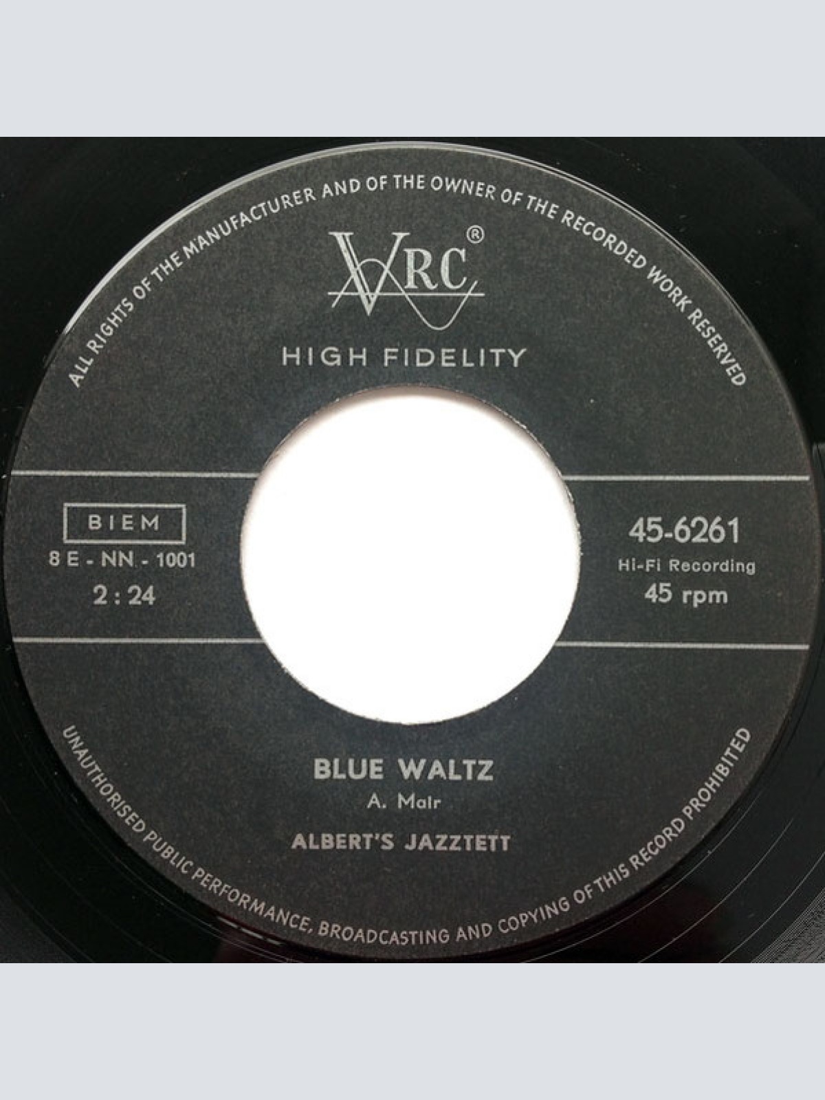 Vinyl / Albert's Jazztett - Blue Waltz / Why Not