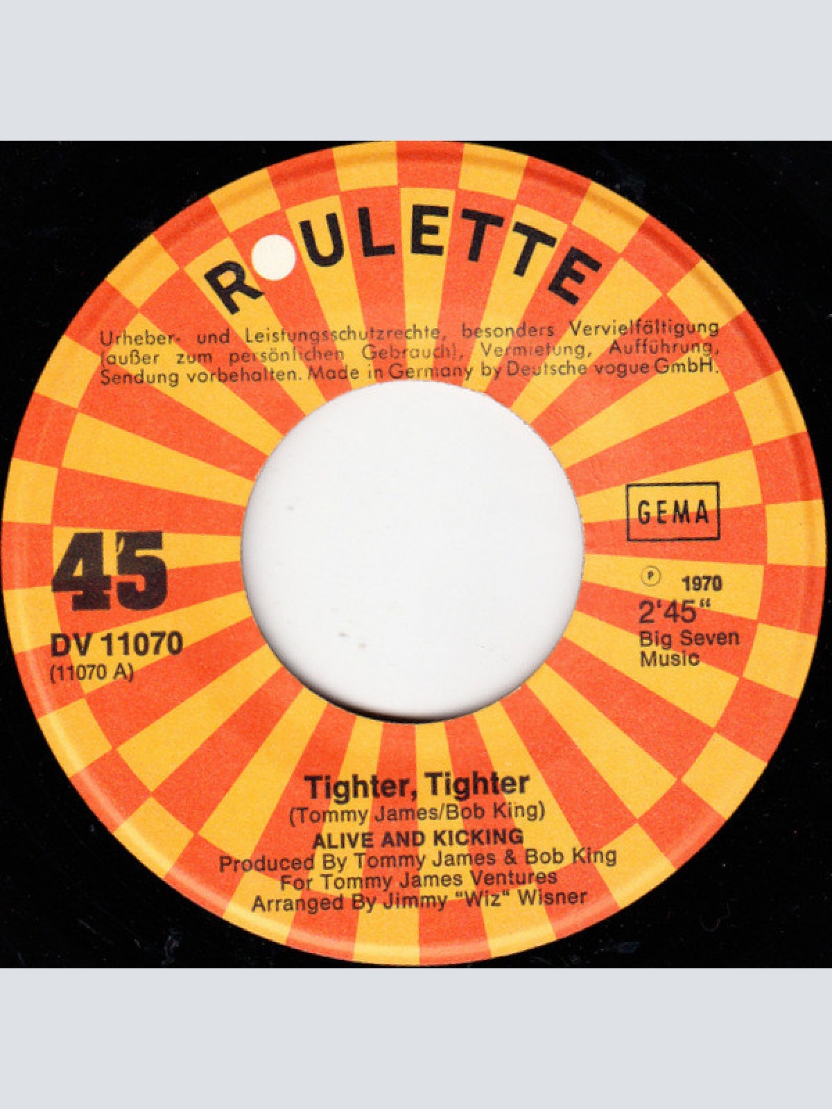 Vinyl / Alive And Kicking* - Tighter, Tighter