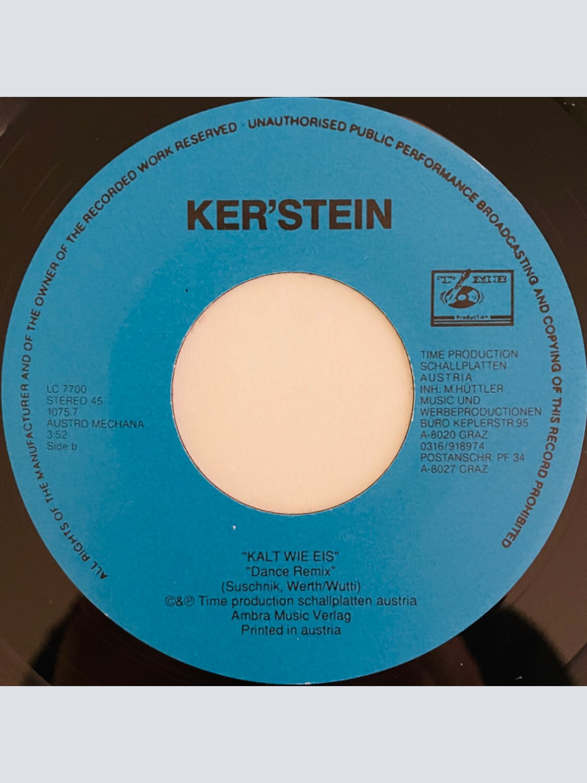 Vinyl / Ker'stein - Kalt Wie Eis