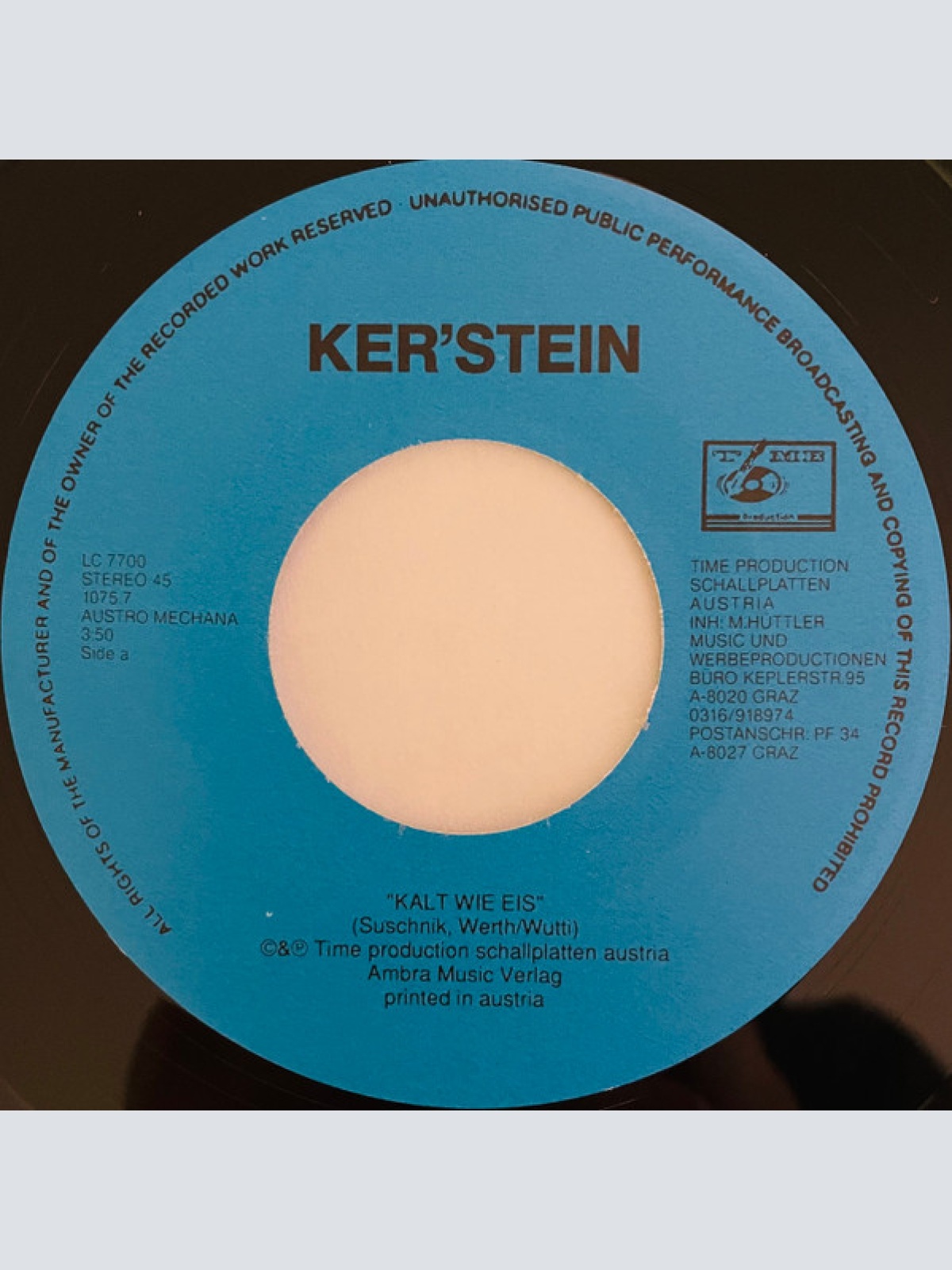 Vinyl / Ker'stein - Kalt Wie Eis