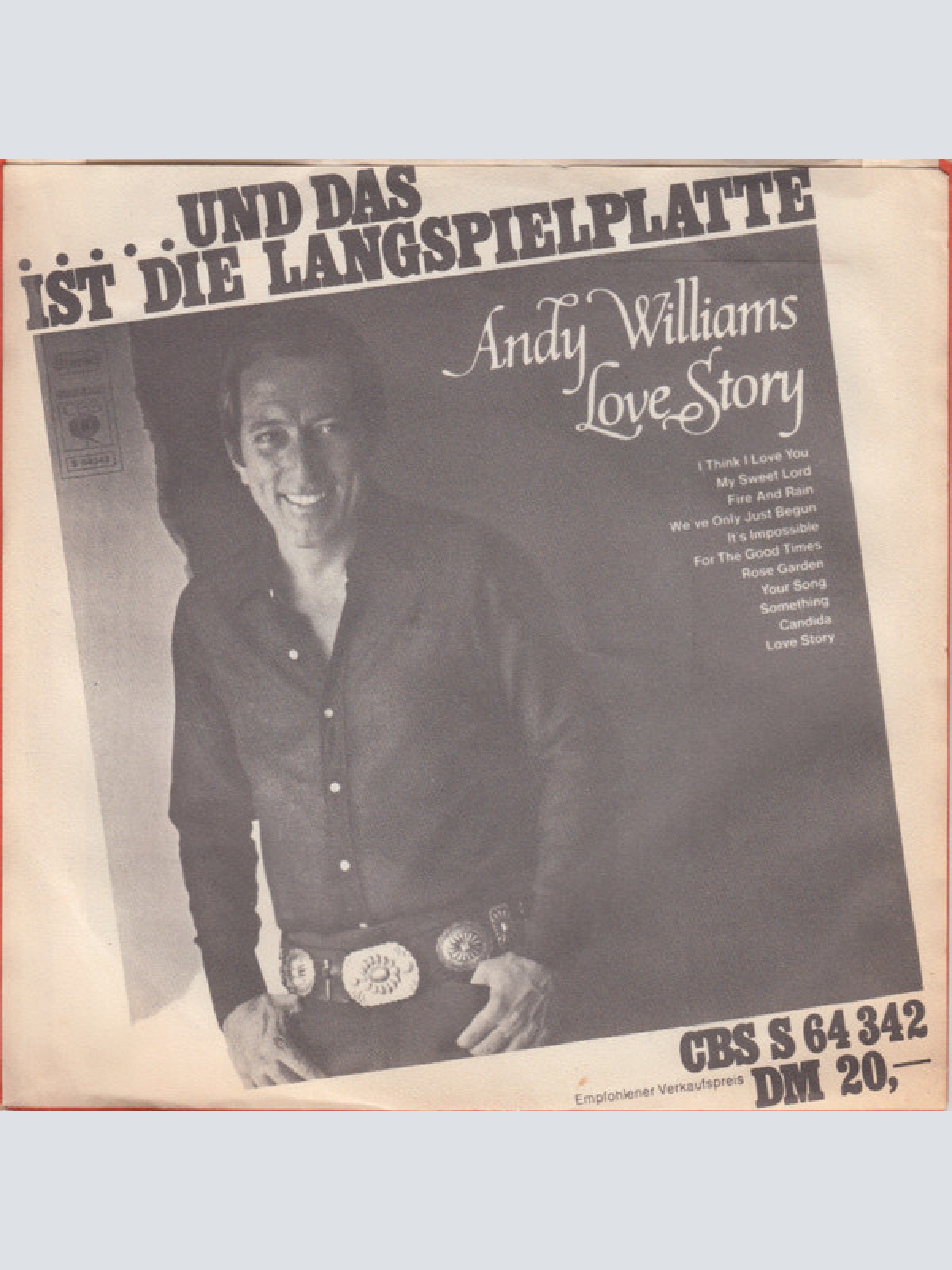 Vinyl / Andy Williams - Love Story (Where Do I Begin)