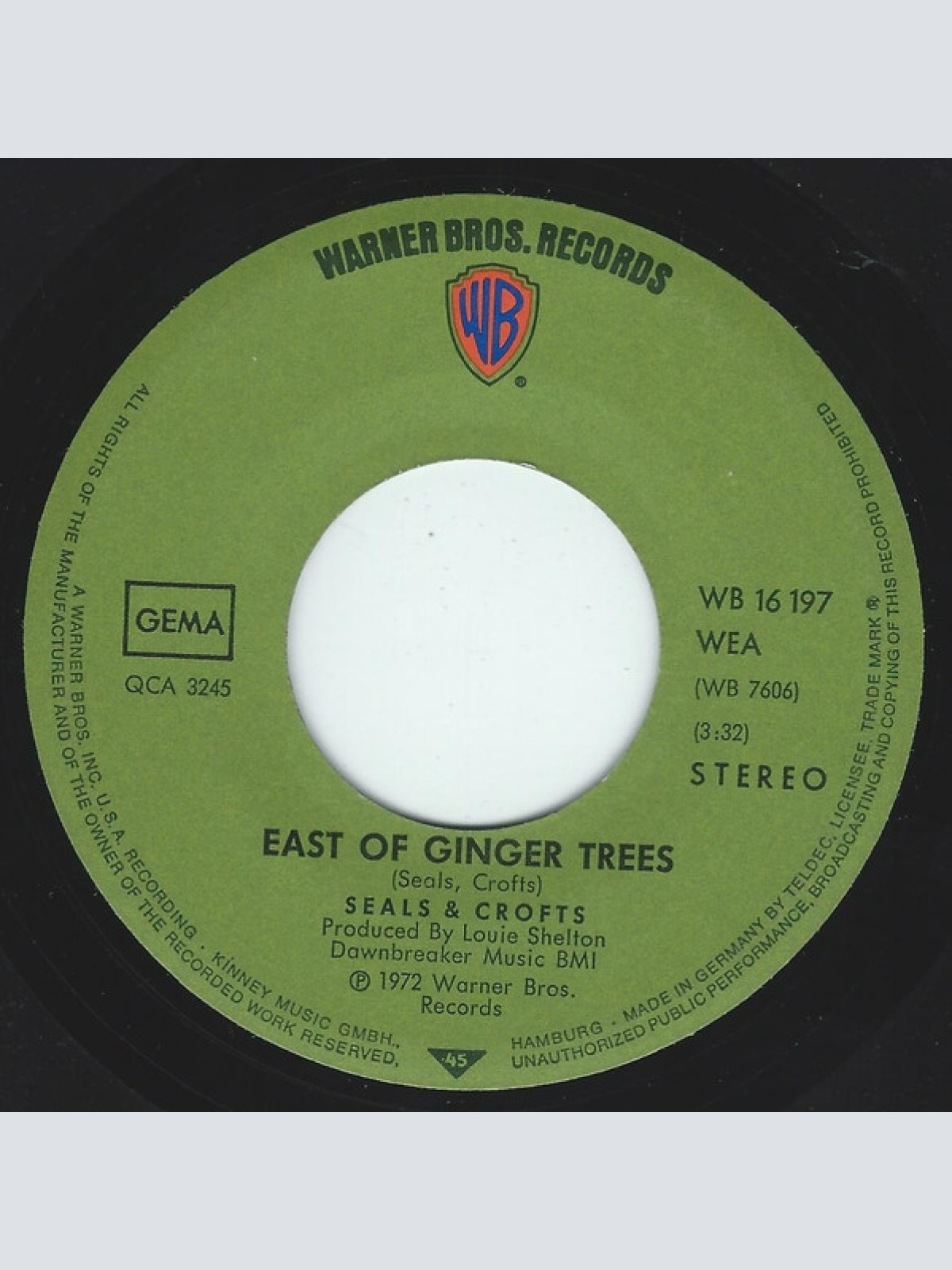 Vinyl / Seals & Crofts - Summer Breeze / East Of Ginger Trees