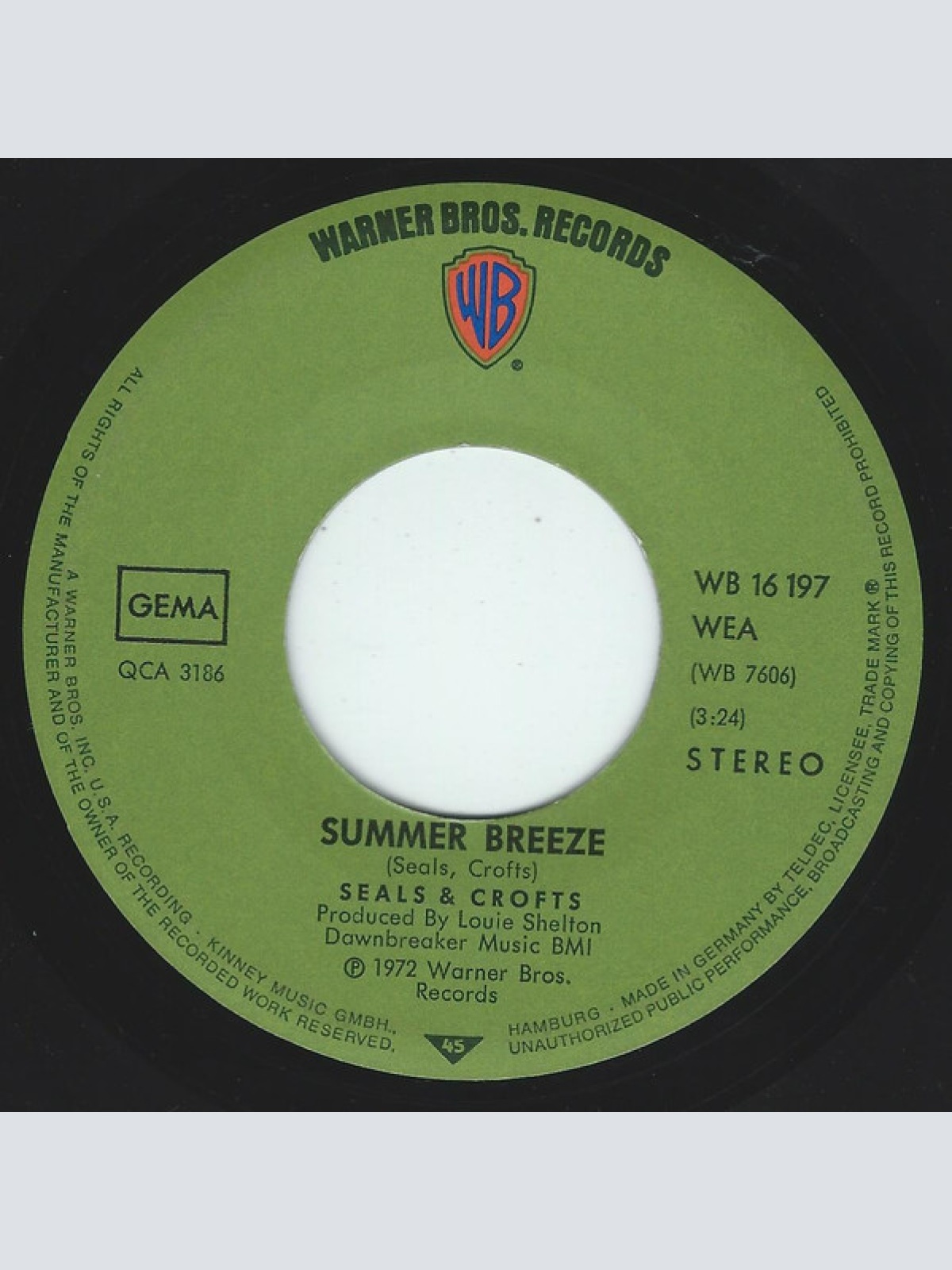 Vinyl / Seals & Crofts - Summer Breeze / East Of Ginger Trees