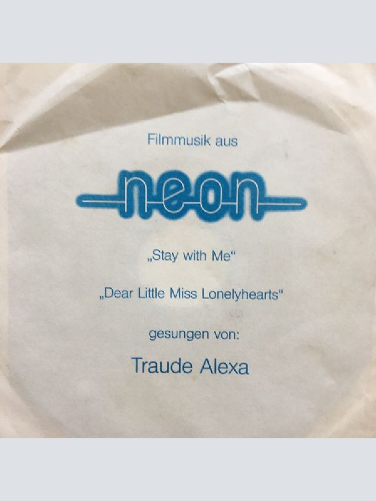 Vinyl / Traude Alexa - Stay With Me / Dear Little Miss Lonelyhearts