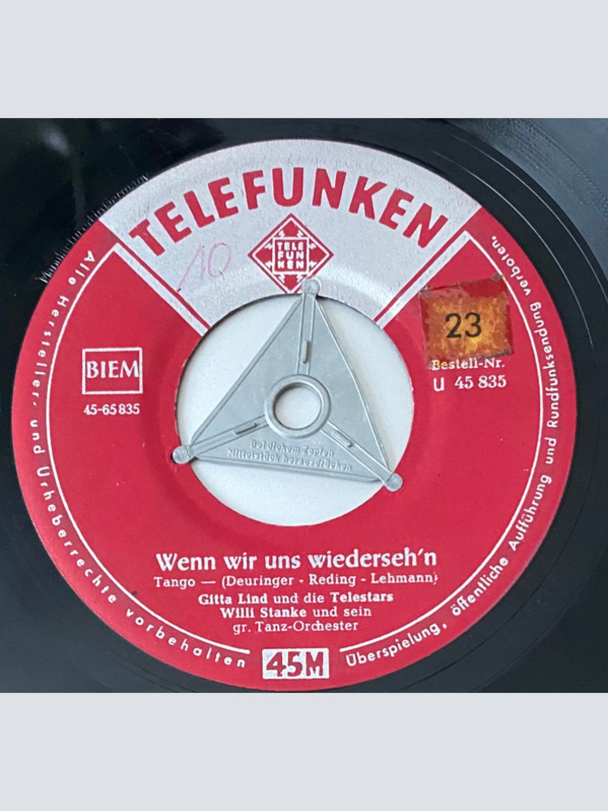 Vinyl / Gitta Lind Und Die Telestars - Weißer Holunder / Wenn Wir Uns Wiederseh'n