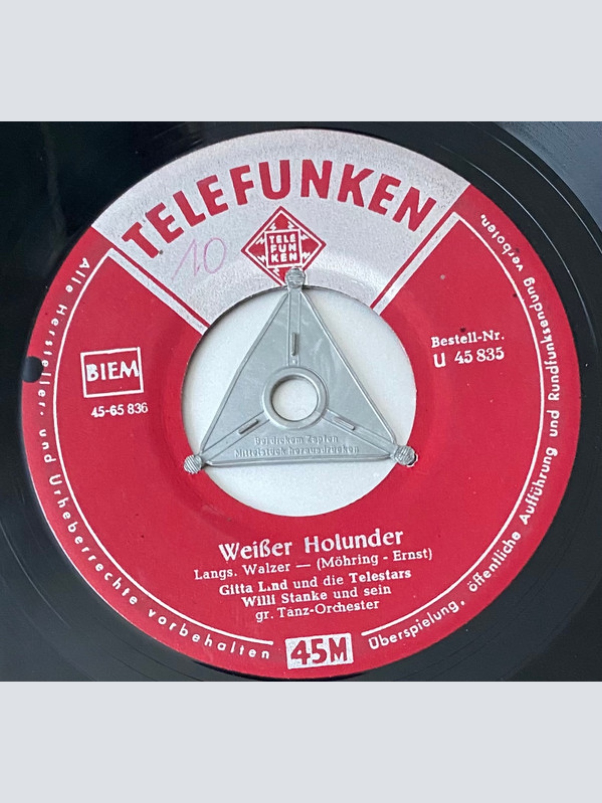 Vinyl / Gitta Lind Und Die Telestars - Weißer Holunder / Wenn Wir Uns Wiederseh'n