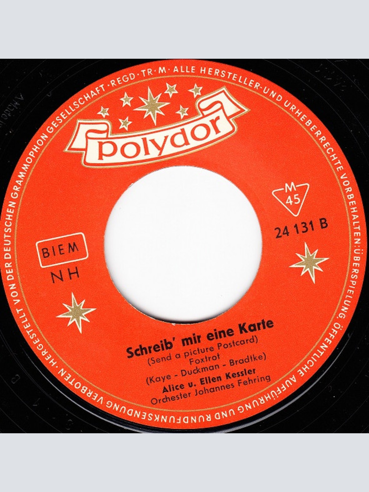 Vinyl / Alice, Ellen* Und Peter* - Honey-Moon / Schreib' Mir Eine Karte