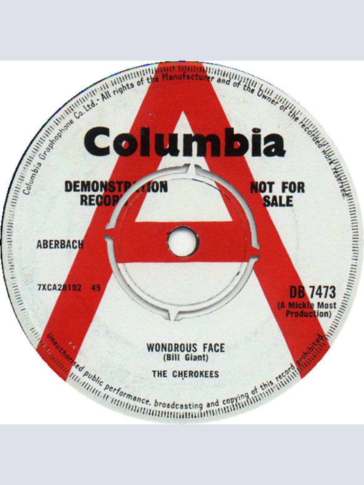 Vinyl / The Cherokees (2) - Wondrous Face