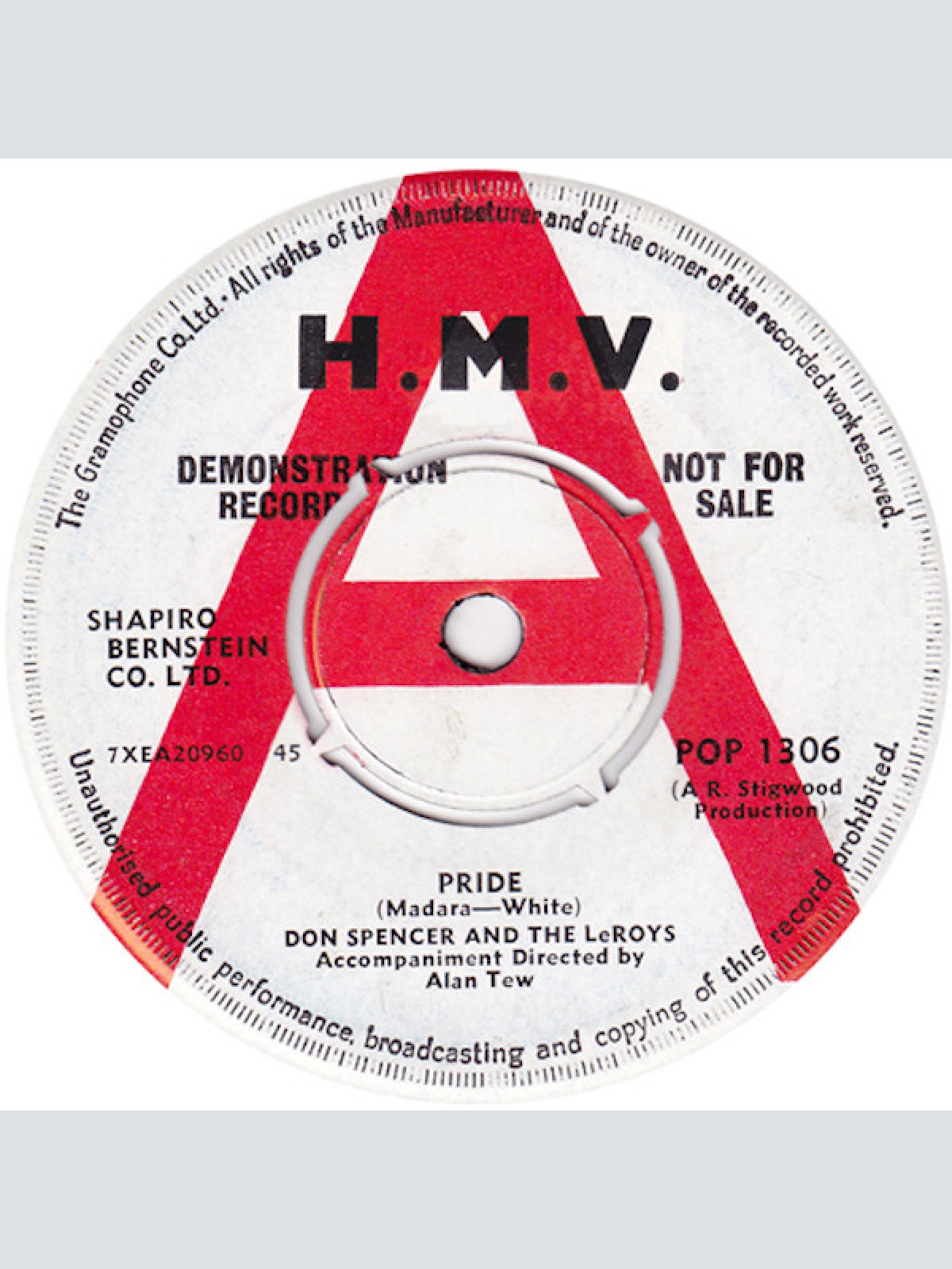 Vinyl / Don Spencer And The LeRoys* - Pride