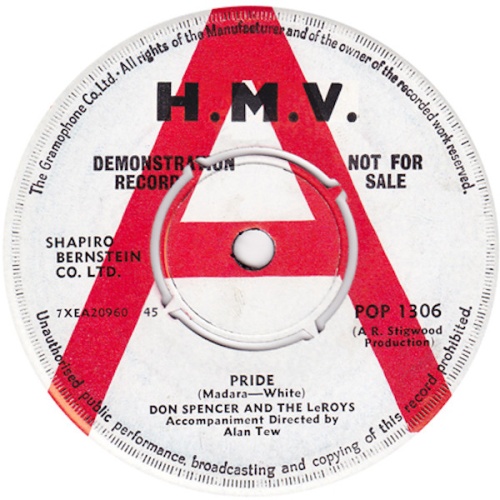 Vinyl / Don Spencer And The LeRoys* - Pride
