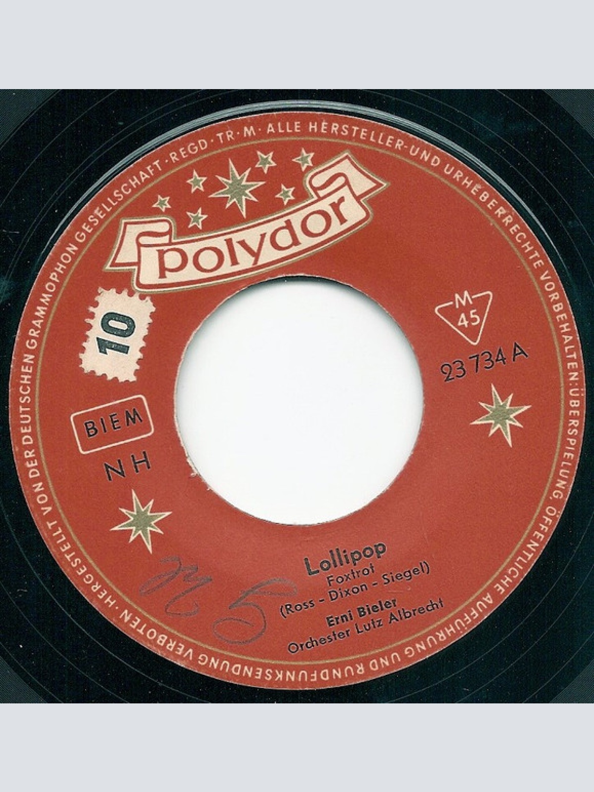 Vinyl / Erni Bieler - Lollipop / Glockengießer-Fox (Let The Bells Keep Ringing)