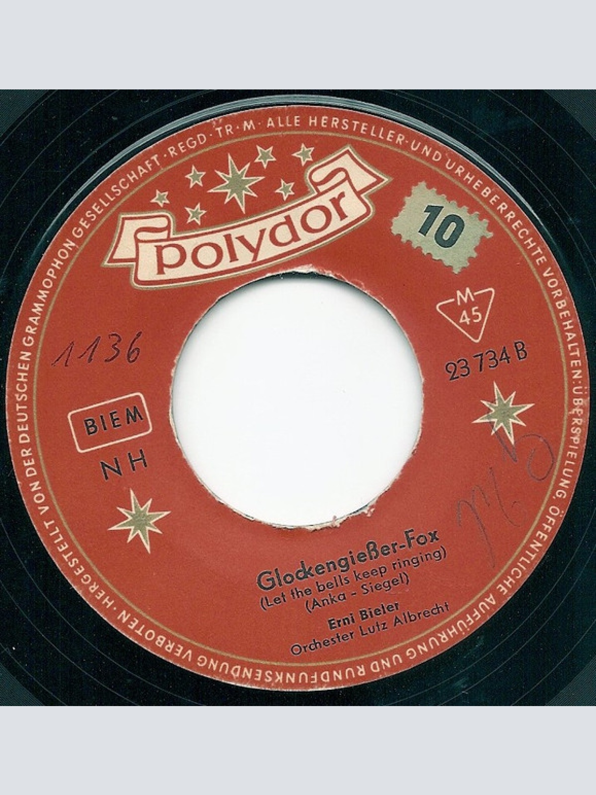 Vinyl / Erni Bieler - Lollipop / Glockengießer-Fox (Let The Bells Keep Ringing)