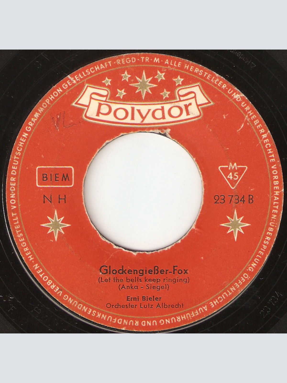 Vinyl / Erni Bieler - Lollipop / Glockengießer-Fox (Let The Bells Keep Ringing)