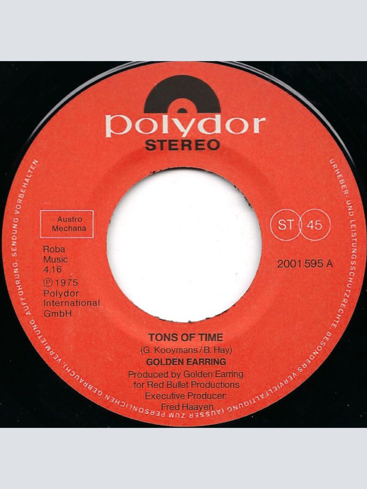 Vinyl / Golden Earring - Tons Of Time