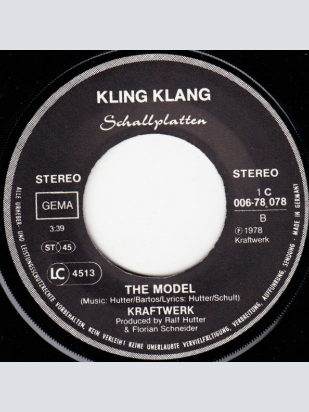 Vinyl / Kraftwerk - Das Model / The Model