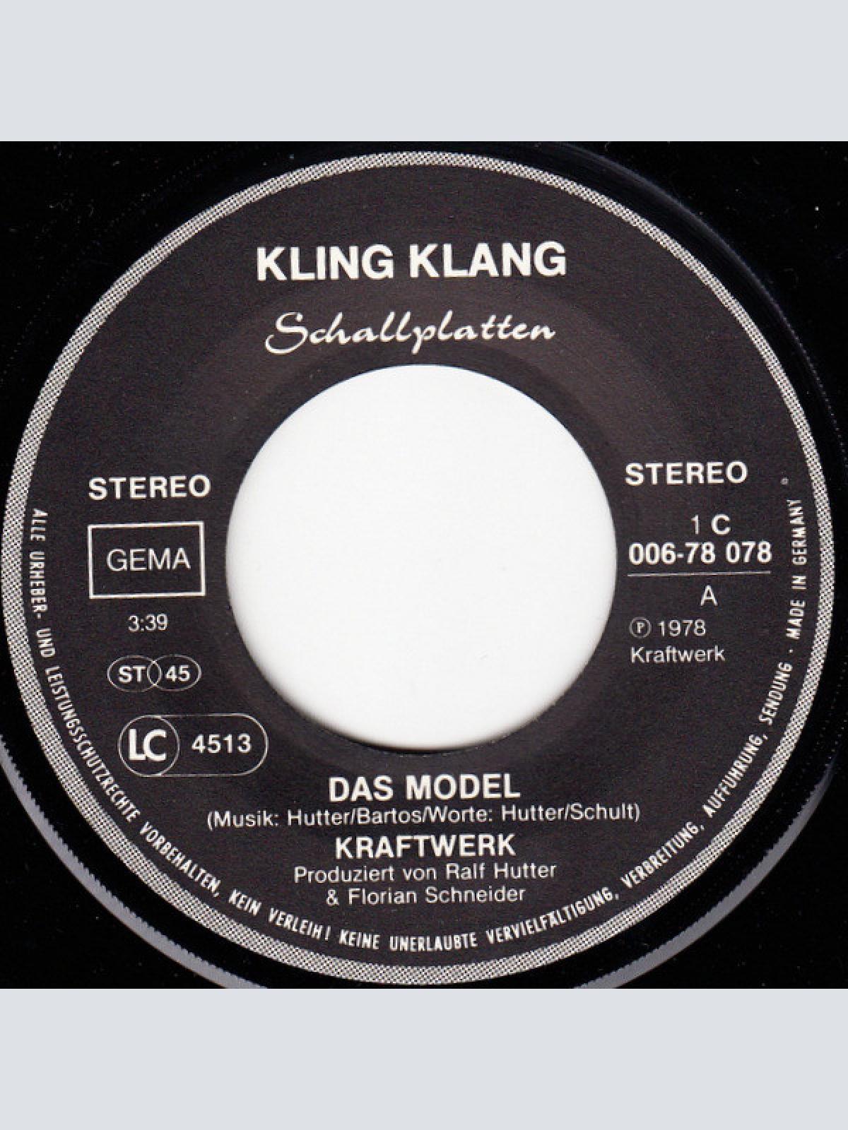 Vinyl / Kraftwerk - Das Model / The Model