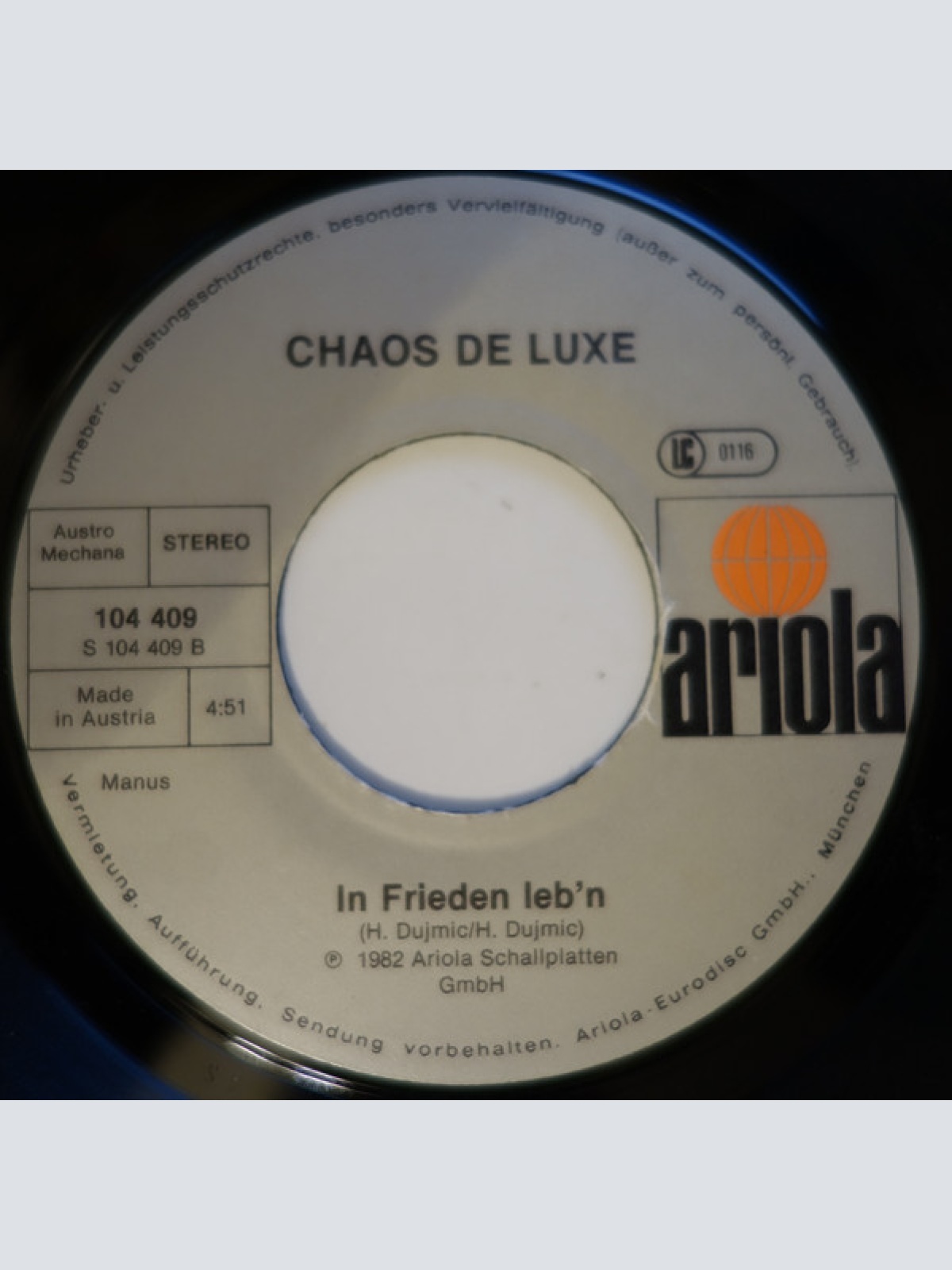 Vinyl / Chaos De Luxe - Sie Ist 16 Jahr'