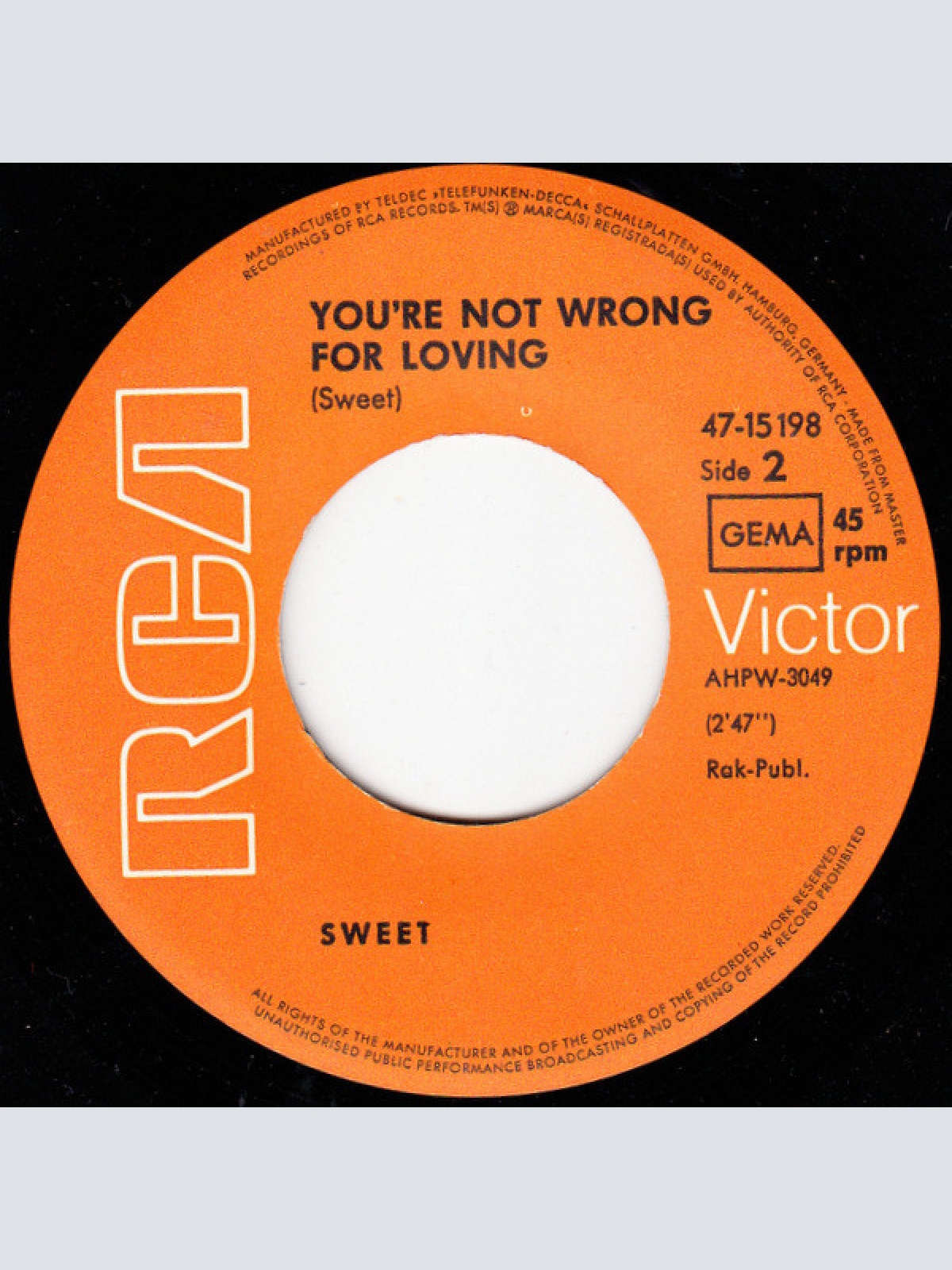 Vinyl / The Sweet - Funny, Funny