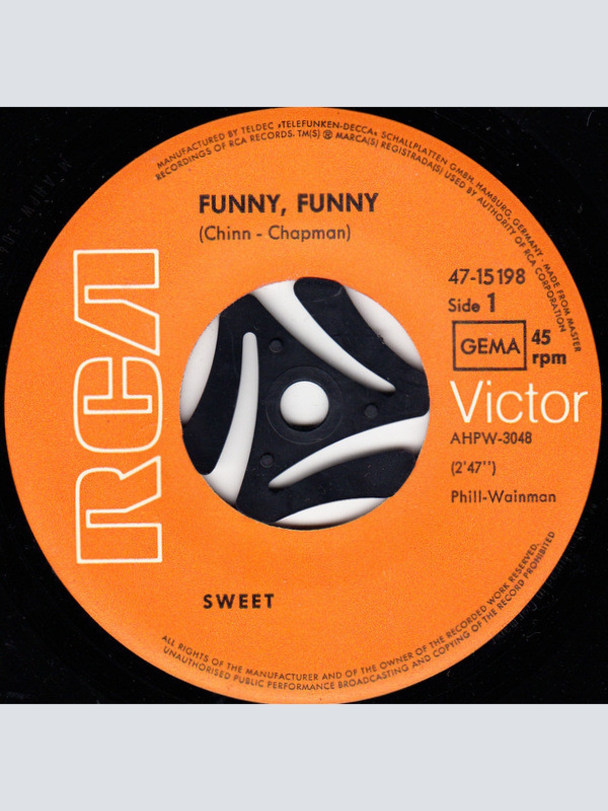 Vinyl / The Sweet - Funny, Funny
