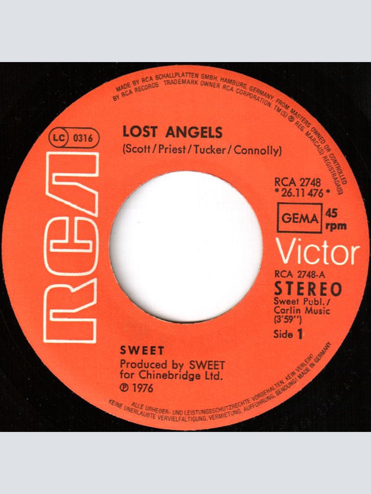 Vinyl / Sweet* - Lost Angels