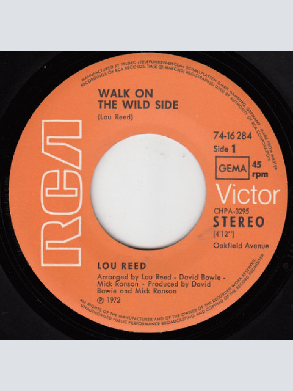 Vinyl / Lou Reed - Walk On The Wild Side