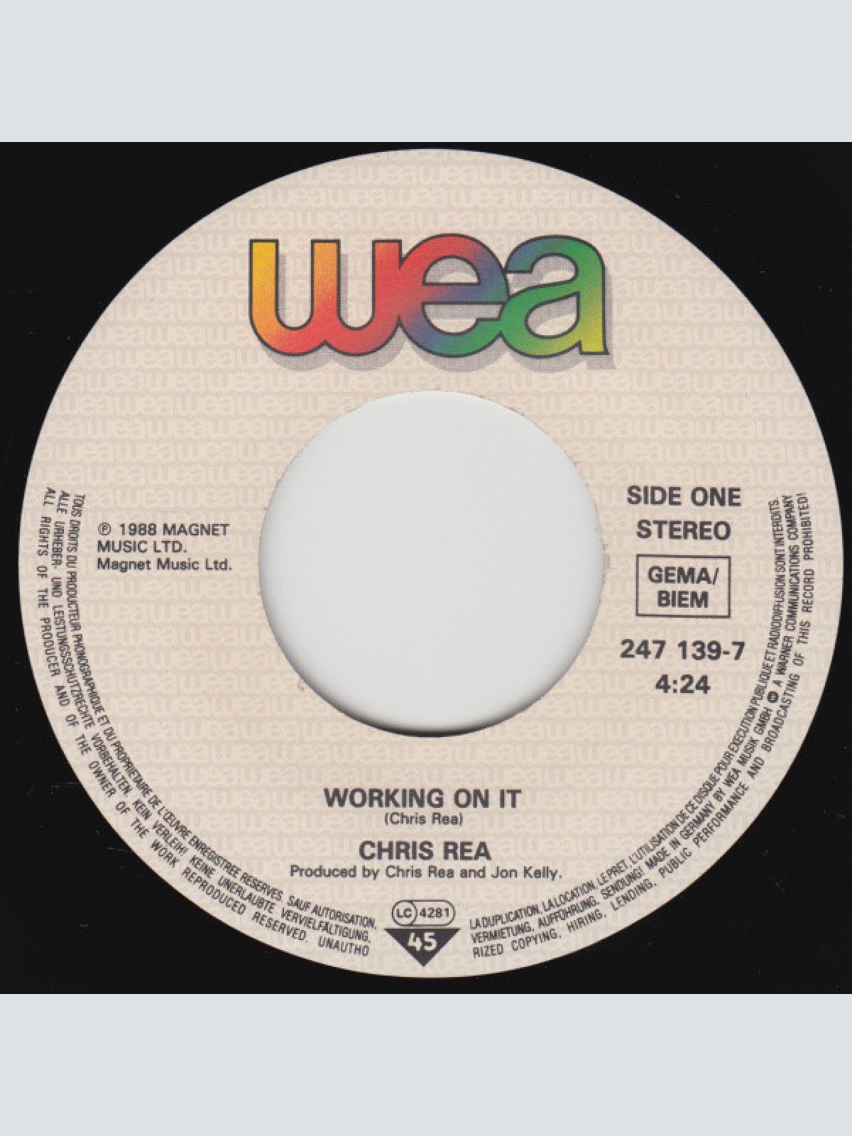 Vinyl / Chris Rea - Working On It