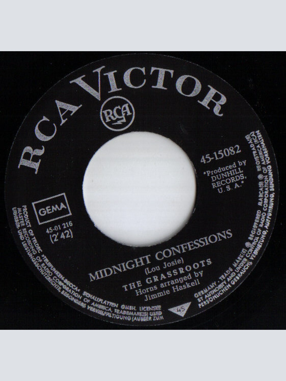 Vinyl / The Grass Roots - Midnight Confessions / Who Will You Be Tomorrow