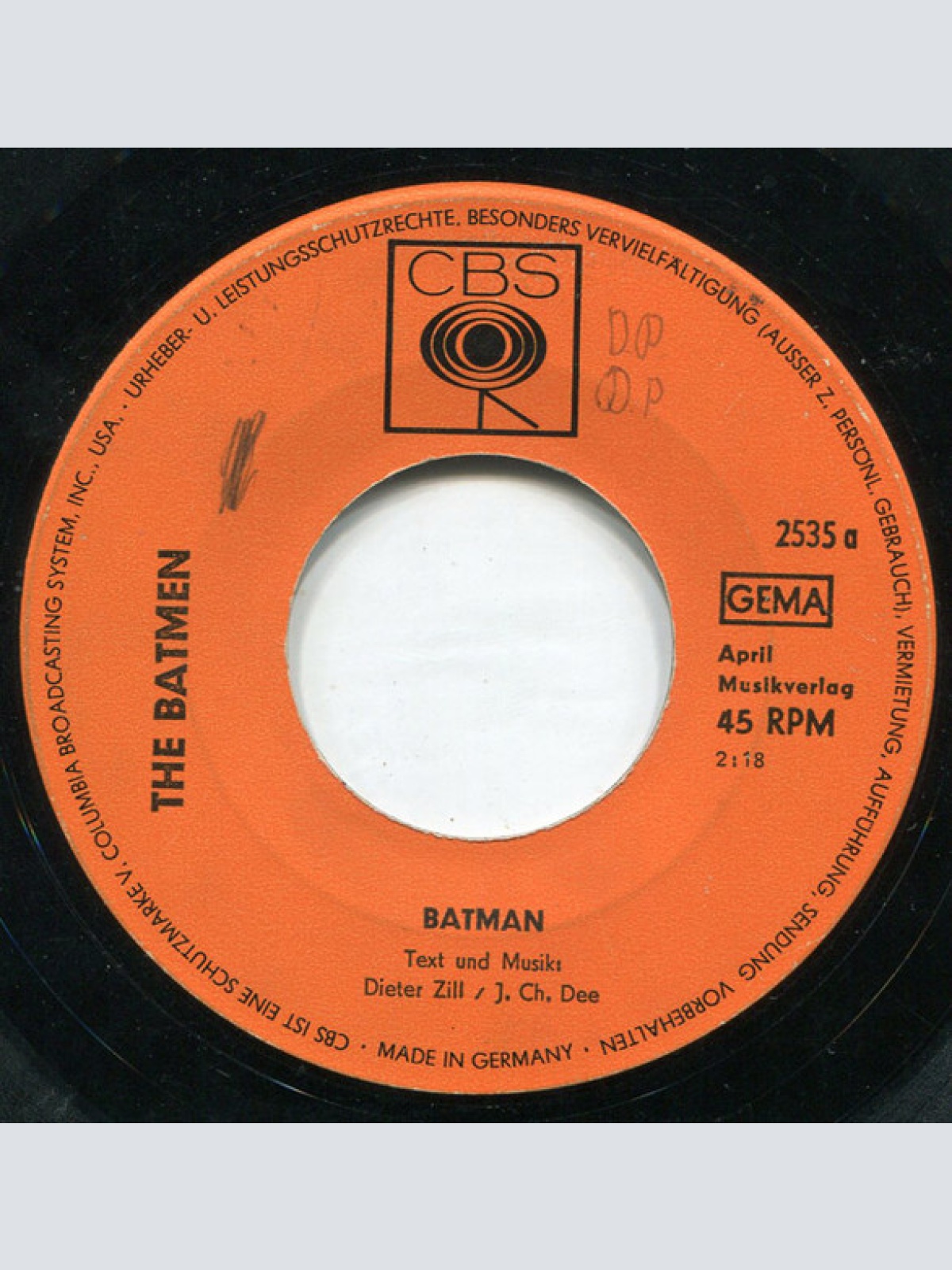 Vinyl / The Batmen (2) - Batman / Tell Me Baby