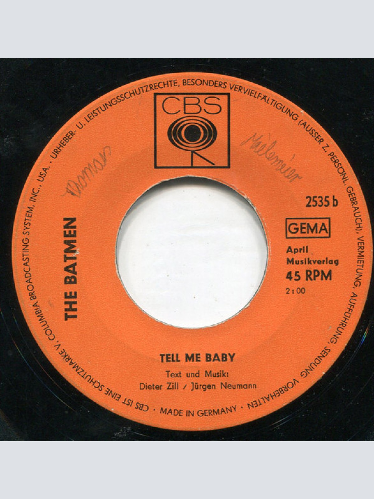 Vinyl / The Batmen (2) - Batman / Tell Me Baby
