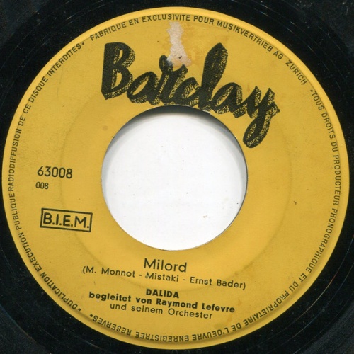 Vinyl / Dalida - Milord